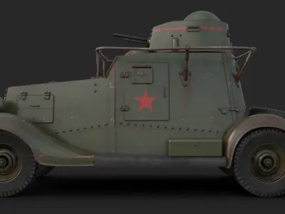 FAI M Armoured Car Mental Ray 3D model