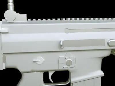 SCAR-L tan rifle 3D model