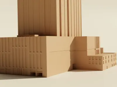 Frost bank tower 3D print model