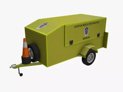ARFF Support Trailer --395-- Low-poly 3D model