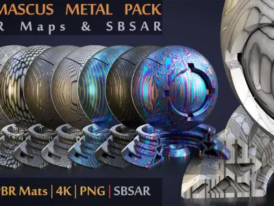 Damascus Metal Pack - PBR - SBSAR Texture