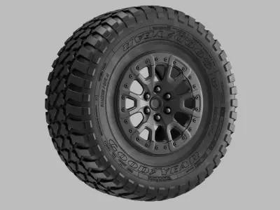 Good Year off road tire and rim 3D model 3D model