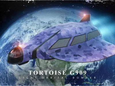 Sci-Fi Military Spaceship - Tortoise G909 3D print model
