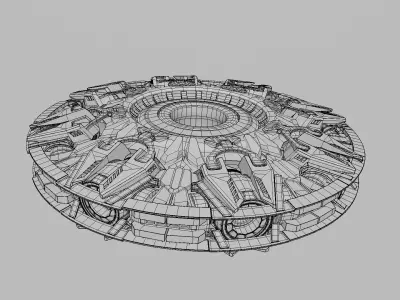 UFO unidentified flying object Low-poly 3D model