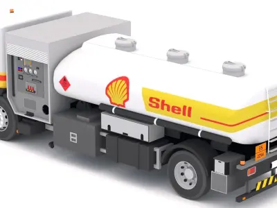 Fueler Aircraft Shell Low-poly 3D model