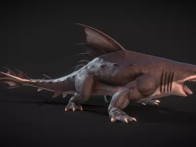 Dragon shark 3D model