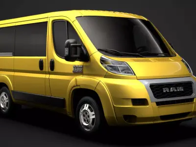 Ram Promaster Window Van 1500 LR 118WB 2020 3D model