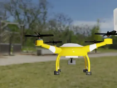 Drone pearl sphere Low-poly 3D model