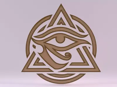 Egyptian Symbols - 026 Low-poly 3D model