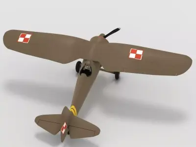 Very simple PZL P11c Polish Air Force 3D model