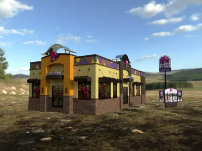 Taco Bell Low-poly 3D model