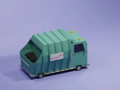 Garbage truck 3D model order