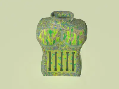 Armor 3D model vase Low-poly 3D model