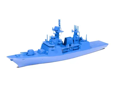 Military frigate 3D print model