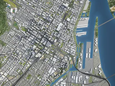 Montreal Low-poly 3D model