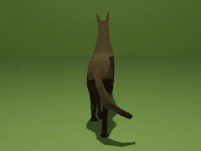 Low Poly Horse Free low-poly 3D model