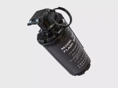 7290 flashbang grenade Low-poly 3D model