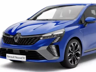 Renault Clio NouvelR Metallic Blue Hatchback 3D model