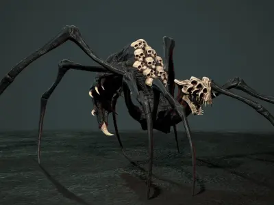 Undeath Spider 1 Low-poly 3D model