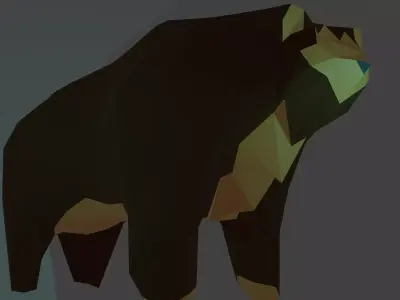 Bear 3D LowPoly Model Free low-poly 3D model