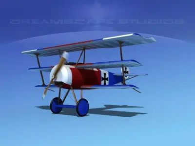 Fokker DR-1 Triplane V06 3D model