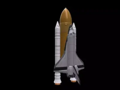 Space Shuttle  Low-poly 3D model