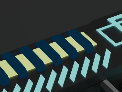 Sci-fi Hand Gun Low-poly Low-poly 3D model