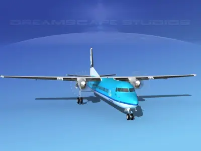 Fokker F-60 KLM Cityhopper 1 3D model