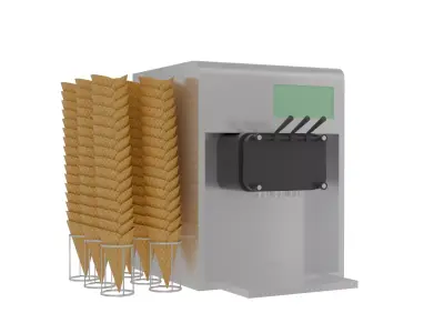 Realistic Ice Cream Machine 3D Asset 3D model