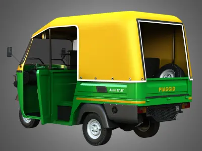 Piaggio Ape Auto HT DX 300cc CNG 3D model
