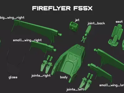 FIREFLYER aircraft 3D print model