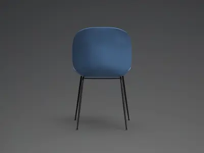 Kempton Dining Chair blue Low-poly 3D model