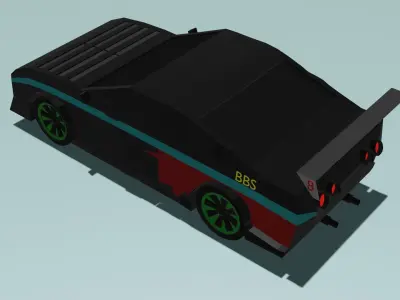 High Graphic Loly Poly Car Model free download Free low-poly 3D model