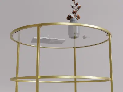 Decorative Glass Coffee Table Free 3D model