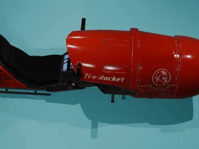 hover bike in red 3D model