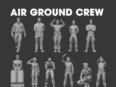 AIR GROUND CREW FIGURE DIORMA COLLECTION 3D print model
