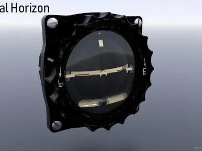 WW2 GERMAN FLIGHT INSTRUMENTS - ASSET PACK Low-poly 3D model