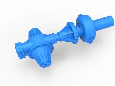 Turbonique Turbo drag axle Scale 1 to 25 3D print model