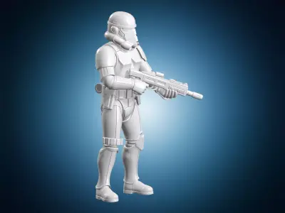Imperial Guard Trooper Figurine 3D Print Model 3D print model