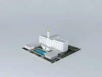 LDS. Temple Los Angeles California Templo Mormon, 10 th.opera... Free 3D model
