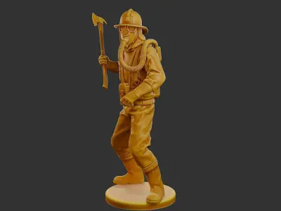 Czechoslovakian firefighter 90s 005 3D print model