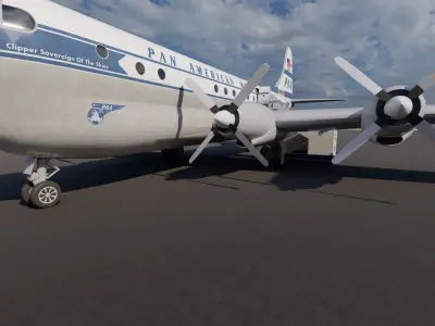 PAN AM BOEING 377 STRATOCRUISER 3D model