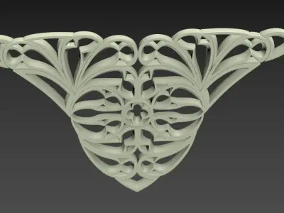Seamless Gothic pattern  29 Low-poly 3D model