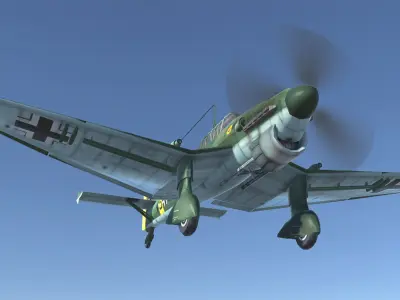 Junkers Ju 87 Stuka World War 2 dive bomber Low-poly 3D model