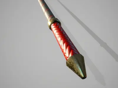 Whip Weapon Free low-poly 3D model