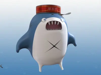 Bloop the CowboyShark 3D model