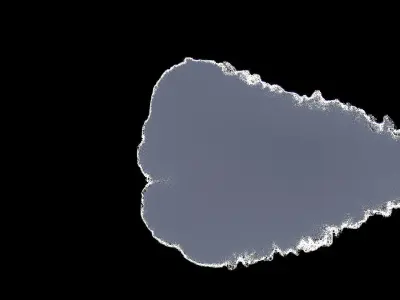 Muzzle Flash High Detail Simulation VDB Low-poly 3D model
