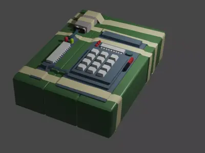 C 4 Bomb box with keyboard Free 3D model