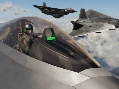 Lockheed Martin F22 HQ MODEL 3D model