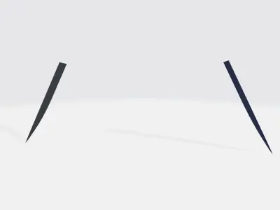 Sleeve Knife Pair Low-poly 3D model